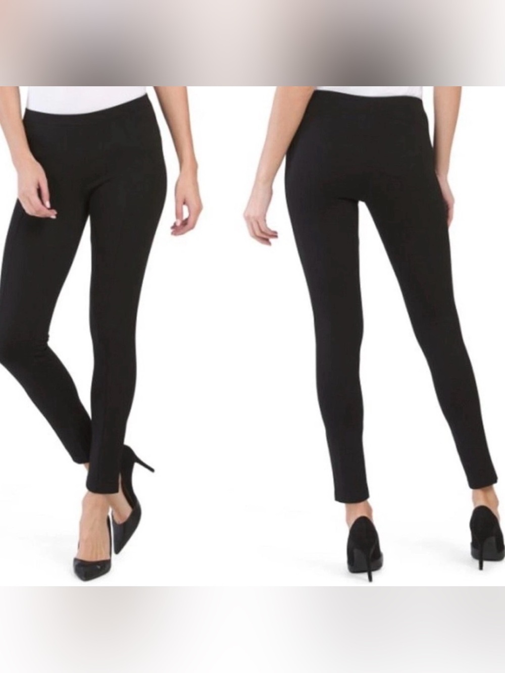 Theory Women’s Aurore Sabali Knit Seamed Pull-On Pants Black Medium Legging